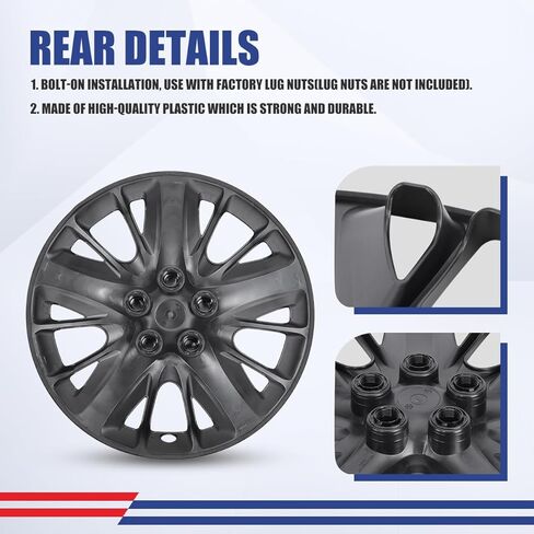 18 Inch Hubcaps Wheel Covers Fit for Chevy Impala 2014-2020, R18 Hub Caps Wheel Rims Covers Bolt-on Chevy Impala 14-20, Set of 4, PP Material, (18-Inch, Silver Lacquer) in Kuwait