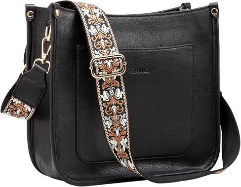 RAVUO Crossbody Bags for Women, Vegan Leather Shoulder Purse Fashion Hobo Handbags with 2 Adjustable Straps in Kuwait