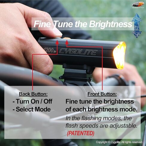 Cygolite Velocity SL 1000 Lumen Bicycle Light–Anodized Aluminum Alloy– 9 Light Modes– Fine Tunable Brightness- Compact IP67 Waterproof– Secure Hard Mount– USB-C Recharge– Road,Mountain,Commuter Bikes in Kuwait