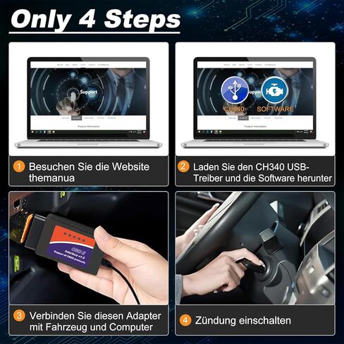ELM327 USB Adapter OBD2 Scanner for Windows, ELMconfig FoCCCus Diagnostic Scan Tool with MS-Can/HS-Can Switch for Ford Lincoln Mazda Mercury Series Vehicles in Saudi Arabia