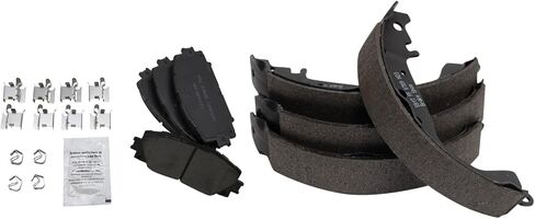 Front and Rear Brake Pad Set Ceramic Hardware Compatible with 2007-2018 Toyota Yaris in Saudi Arabia