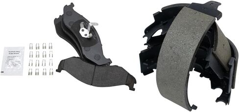 Front and Rear Brake Pads Semi Metallic Hardware Compatible with 1990-2001 Jeep Cherokee 1990-1992 Comanche 1990 Wagoneer 1990-2000 Wrangler in Saudi Arabia