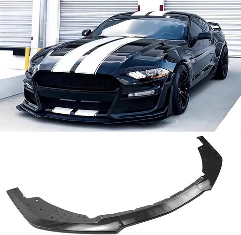 3Pcs Front Bumper Lip Splitter Compatible with for Ford Mustang GT500 MP Style 2015-2022 Front Lower Lip Trim Protection Splitters Spoiler (Carbon Fiber Print) in Saudi Arabia