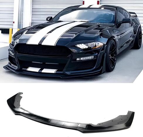 3Pcs Front Bumper Lip Splitter Compatible with for Ford Mustang GT500 MP Style 2015-2022 Front Lower Lip Trim Protection Splitters Spoiler (Carbon Fiber Print) in Saudi Arabia