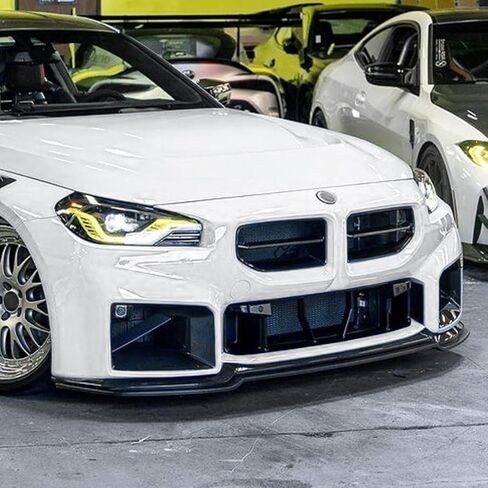 المصد الأمامي سبويلر الشفاه الفاصل لسيارات BMW 2 Series M2 G87 2023-2024 أسود لامع in Kuwait