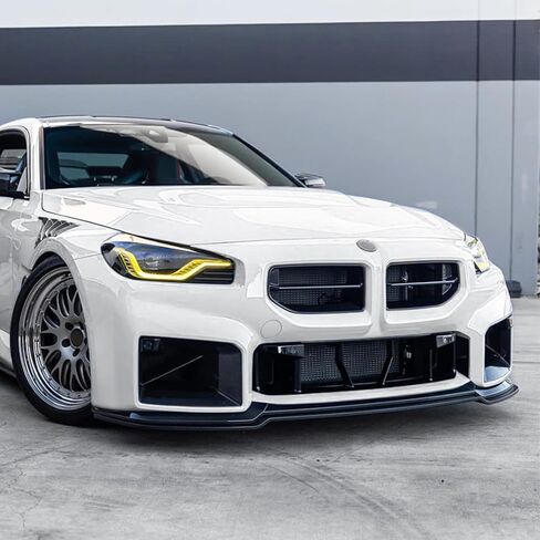 المصد الأمامي سبويلر الشفاه الفاصل لسيارات BMW 2 Series M2 G87 2023-2024 أسود لامع in Kuwait