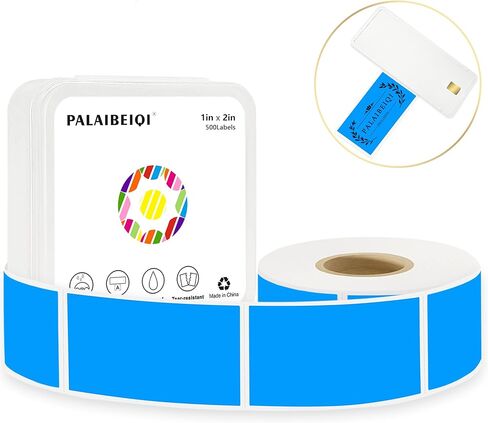 1x2 inch Blank Removable Freezer Labels Printable Rectangle Stickers 500PCS Water Oil Resistant with Perforation Line for Food Containers Jars Pantry Organization, Fluorescent Purple in Saudi Arabia