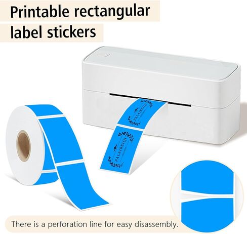 1x2 inch Blank Removable Freezer Labels Printable Rectangle Stickers 500PCS Water Oil Resistant with Perforation Line for Food Containers Jars Pantry Organization, Fluorescent Purple in Saudi Arabia