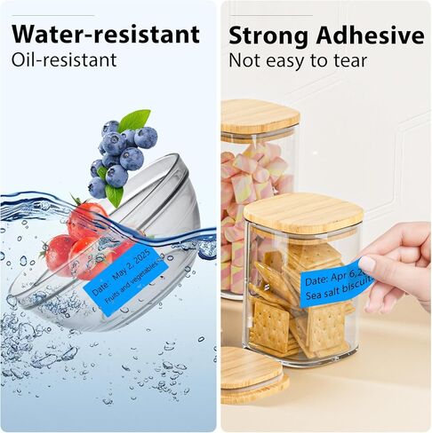 1x2 inch Blank Removable Freezer Labels Printable Rectangle Stickers 500PCS Water Oil Resistant with Perforation Line for Food Containers Jars Pantry Organization, Fluorescent Purple in Saudi Arabia