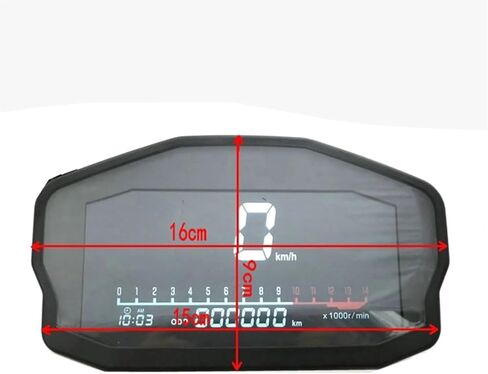 Motorcycle Speedometer Gauge Universal Motorcycle LED Tachometer Digital Odometer Backlight for 1 2 4 Cylinders Odometer Tachometer Tachometer Gauge in Saudi Arabia