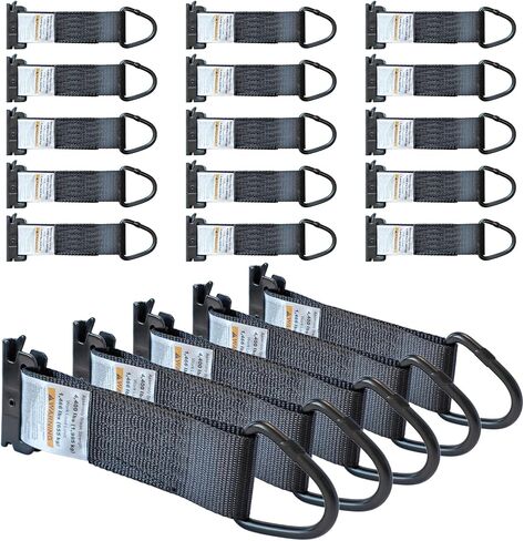 4 Pack Extra Heavy Duty E-Track O-Rings & 4 Pack 2" x 6" Rope Tie-Off Tie Down Anchors, Black Steel E Track Accessories, Secure Cargo in Trucks, Trailers, Flatbeds, Motorcycle, ATV in Saudi Arabia