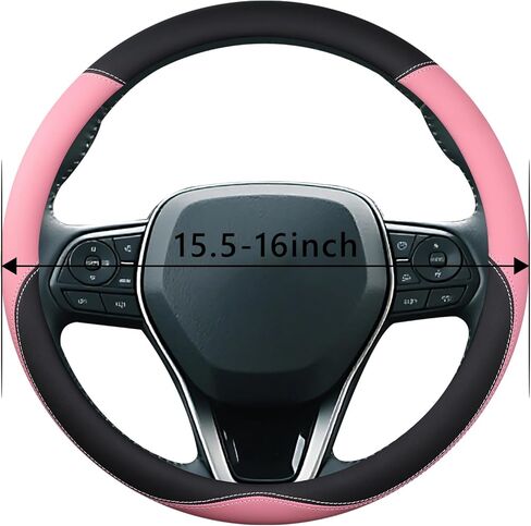 Steering Wheel Cover for Toyota 4 Runner Tacoma Sequoia Trndra Sienna Steering Wheel Grip 15.5-16 inches (Pink) in Saudi Arabia