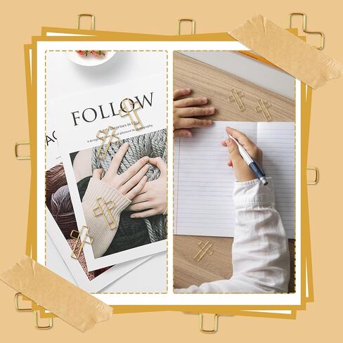 170 Pcs Bible Cross Paper Clips, 1.3" X 0.9" Gold Cross Shaped Paperclips for Journaling Papers Clip Bookmarks in Kuwait