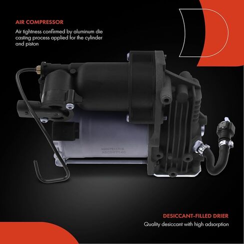 A-Premium Air Suspension Compressor Compatible with BMW E70 E71 Series X5 2007-2013, X6 2008-2014, with Solenoid, Replace# 37206859714, 37206799419 in Saudi Arabia
