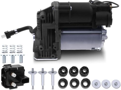 A-Premium Air Suspension Compressor Compatible with BMW E70 E71 Series X5 2007-2013, X6 2008-2014, with Solenoid, Replace# 37206859714, 37206799419 in Saudi Arabia