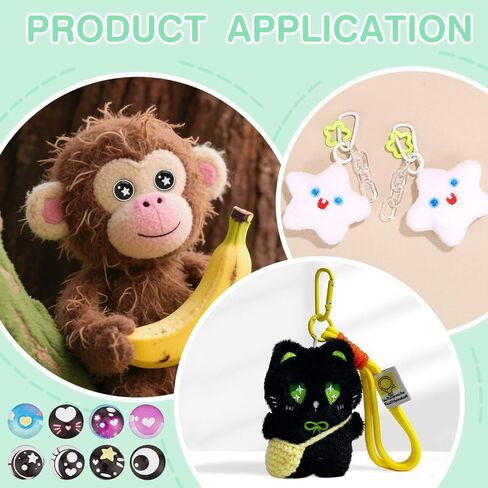 PH PandaHall 50Styles Eye Glass Cabochons 100PCS Round Eyes 12mm Kawaii Animal Craft Eyes Flatback Dome Cabochons for Clay Puppet Sculptures Crochet Plush Animals Amigurumi DIY Craft in Saudi Arabia