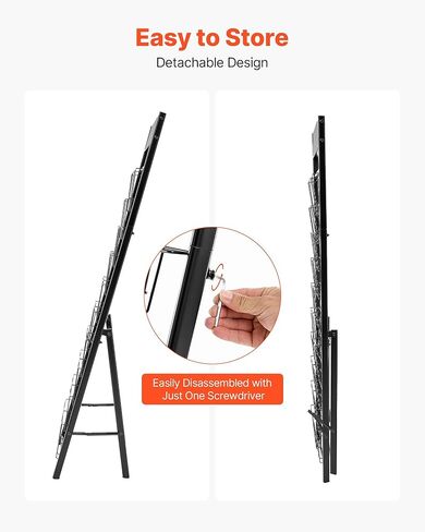 VEVOR Brochure Display Rack, 20 Pockets Magazine Literature Display Stand, Portable Floor Standing Magazine Rack, Metal Newspaper Catalog Holders for Shop, Exhibitions, Office, Trade Show, Black in Saudi Arabia