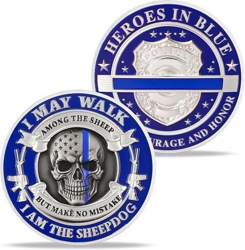 Skeleton Police Challenge Coin Skull Coin Police Officer Prayer Challenge Coin Challenge Coins Law Enforcement Gifts Deputy Sheriff Gifts in Saudi Arabia