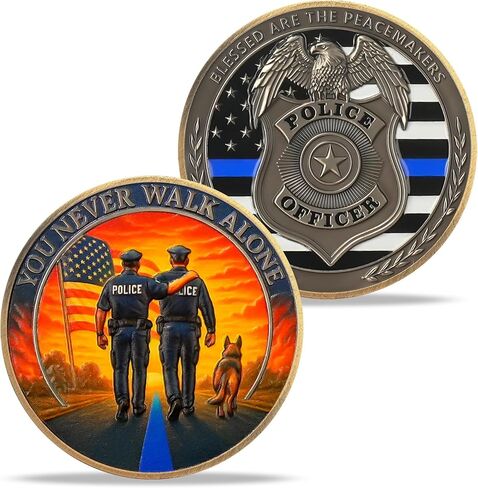 Skeleton Police Challenge Coin Skull Coin Police Officer Prayer Challenge Coin Challenge Coins Law Enforcement Gifts Deputy Sheriff Gifts in Saudi Arabia