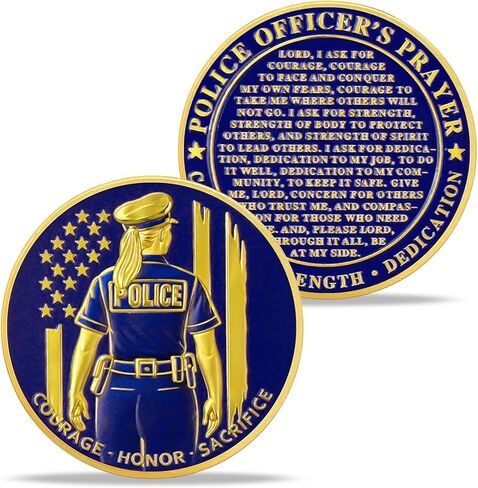 Skeleton Police Challenge Coin Skull Coin Police Officer Prayer Challenge Coin Challenge Coins Law Enforcement Gifts Deputy Sheriff Gifts in Saudi Arabia