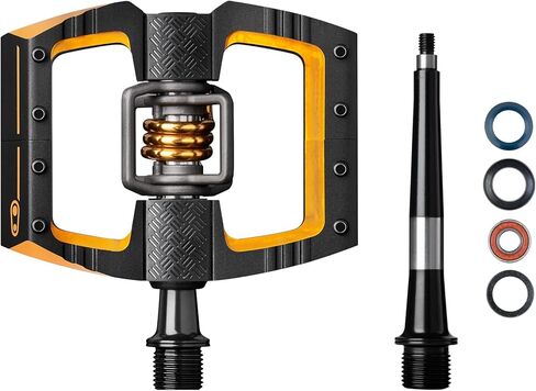 Crankbrothers Mallet DH Mountain Bike Pedals - Silver Edition - MTB DH Downhill Optimized Platform - Clip-in System Pair of Bicycle Bicycle Mountain Bike Pedals (Cleats Included) in Kuwait