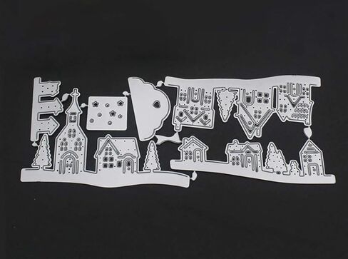 Village House Metal Cutting Dies Stencil Template Molds, Embossing Tool Die Cuts for Card Making Album Paper Scrapbooking DIY Etched Dies Craft in Saudi Arabia