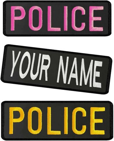 Custom Name Patch,Embroidered 2 Pieces Personalized NameTapes,Hook and Loop,Iron On Patch for Backpacks, Uniforms, Hats, Luggage, Work Shirts, Jackets, Dog Harnesses in Saudi Arabia