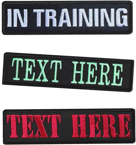 Custom Name Patch,Embroidered 2 Pieces Personalized NameTapes,Hook and Loop,Iron On Patch for Backpacks, Uniforms, Hats, Luggage, Work Shirts, Jackets, Dog Harnesses in Saudi Arabia
