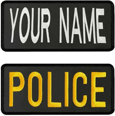 Custom Name Patch,Embroidered 2 Pieces Personalized NameTapes,Hook and Loop,Iron On Patch for Backpacks, Uniforms, Hats, Luggage, Work Shirts, Jackets, Dog Harnesses in Saudi Arabia