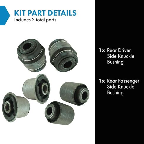 TRQ Rear Knuckle Bushings 6 Piece Set Driver & Passenger Side Compatible with Cadillac CTS in Saudi Arabia
