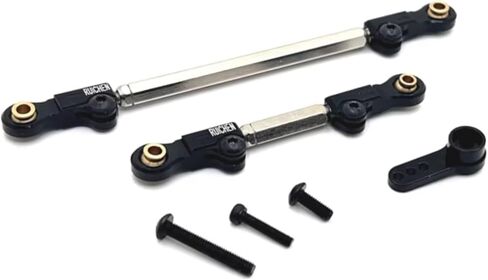 ملحقات ترقية RC لـ MJX لـ Hyper Go H12Y 1/12 قضيب ربط التوجيه المعدني قضيب سحب ذراع مؤازر RC ملحقات أجزاء ترقية السيارة الزاحفة (أحمر) in Kuwait
