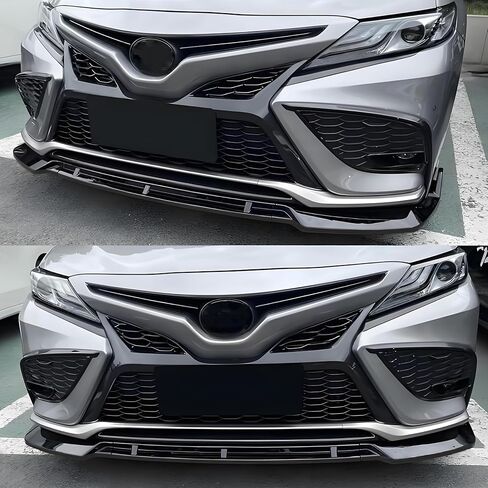 Front Bumper Lip Splitter Spoiler Fit for Toyota Camry SE XSE 2021 2022 2023 2024 Sedan,3pcs Kit Accessories Air Chin Body Protector (Glossy Black) in Saudi Arabia