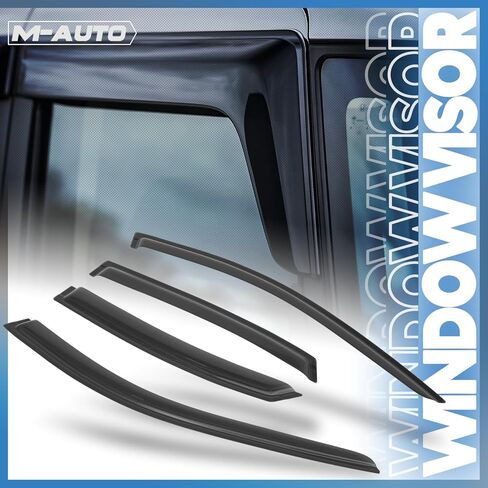 M-AUTO Outside Mount Window Visors Compatible with 01-06 Hyundai Elantra 4-Door, Tape-On Rain Guards Shields, 4 PCs in Saudi Arabia