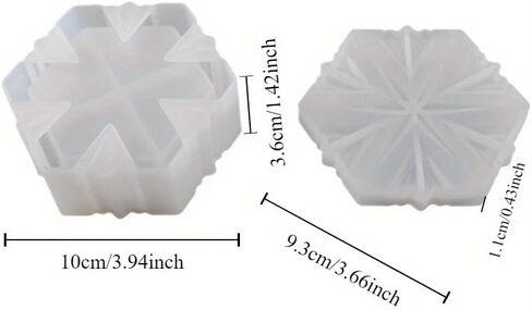 1 Set Snowflake Design Resin Mold Jewelry Box with Lid Silicone Epoxy Casting Mold for DIY Crafts Candy Storage in Saudi Arabia