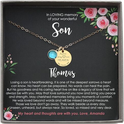 هدية التعاطف مع فقدان الابن، هدايا الفجيعة، قلادة من اللؤلؤ مع رسالة ذات مغزى، قلادة من اللؤلؤ للنساء in Kuwait