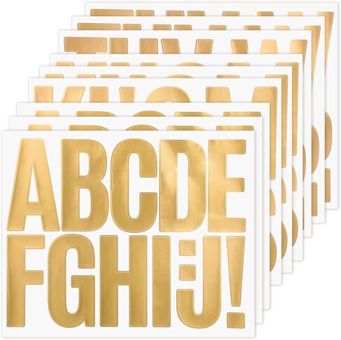 9 Sheets Gold Sticker Letters for Poster Board Large Letters Stickers 3 Inch Stick on Letter Self Adhesive Vinyl Waterproof Alphabet Stickers for Bulletin Board Letter Mailbox Home Decor in Saudi Arabia
