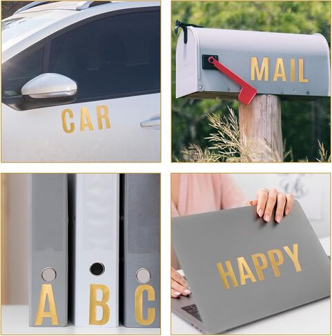9 Sheets Gold Sticker Letters for Poster Board Large Letters Stickers 3 Inch Stick on Letter Self Adhesive Vinyl Waterproof Alphabet Stickers for Bulletin Board Letter Mailbox Home Decor in Saudi Arabia