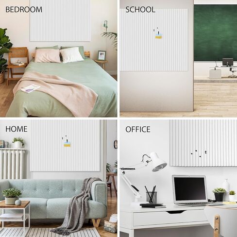 Large Cork Board for Office and Home -12 Pack- 11.8"x11.8" Wall Panel, Felt Tiles Bulletin Board with Removable Adhesive Tabs for Office Wall Decor, Push pin Board for Home Office Organizer (White) in Saudi Arabia
