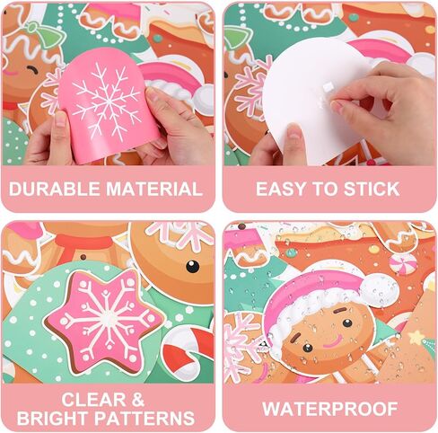 Christmas Gingerbread Bulletin Board Decoration Set Cute Gingerbread Man Classroom Decorations Christmas Tree Snowflake Paper Cutouts for Xmas Winter Holiday School Chalkboard Wall Decor in Saudi Arabia