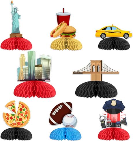 8 Pcs British UK Honeycomb Centerpieces Decorations, London Table Toppers Decor, England 3D Table Signs for National Day Baby Shower Birthday Party Supplies in Saudi Arabia