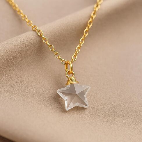 Gempires Black Onyx Star Pendant Necklace for women, Black Pendant for Girls, Celestial Pendant Necklace, Handmade Necklace with gold plated Adjustable chain 18 inch, Star Jewelry for Her (Black Onyx) in Saudi Arabia