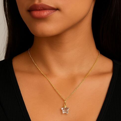 Gempires Black Onyx Star Pendant Necklace for women, Black Pendant for Girls, Celestial Pendant Necklace, Handmade Necklace with gold plated Adjustable chain 18 inch, Star Jewelry for Her (Black Onyx) in Saudi Arabia