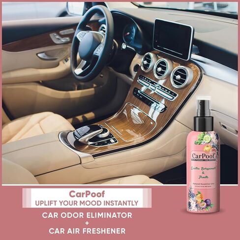 معطر هواء للسيارة برائحة اللافندر والليمون، طبيعي غير سام، مزيل لرائحة السيارة، يتلاشى بشكل طبيعي، رائحة قصيرة الأمد، 400+ بخاخ بحجم سفر 2.5 أونصة in Saudi Arabia