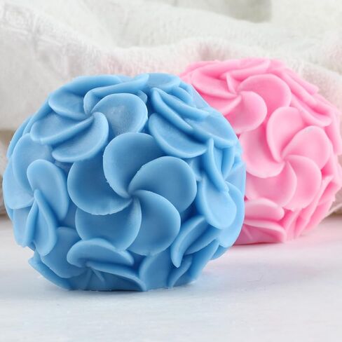 Plumeria Ball Mold 3D Round Flower Molds Plumeria Candle Mold Frangipani Flower Silicone Molds for Candle Making Resin Aromatherapy Gypsum Wax Clay Craft in Saudi Arabia