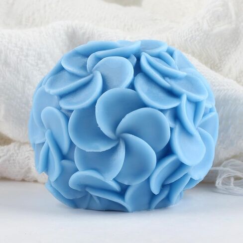Plumeria Ball Mold 3D Round Flower Molds Plumeria Candle Mold Frangipani Flower Silicone Molds for Candle Making Resin Aromatherapy Gypsum Wax Clay Craft in Saudi Arabia