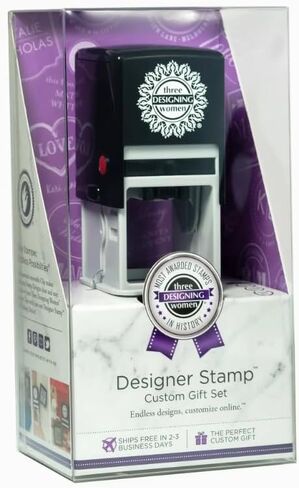 Three Designing Women Custom Designer Self-Inking Stamp (Custom Gift Set) in Saudi Arabia