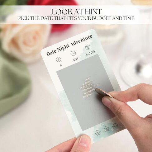 40 Date Ideas for Couples Date Night - Unique Scratch Off Date Night Card Games, Gifts for Boyfriend - Romantic Newlywed and Wedding Anniversary Couples Gifts for Him, Husband or Wife in Kuwait