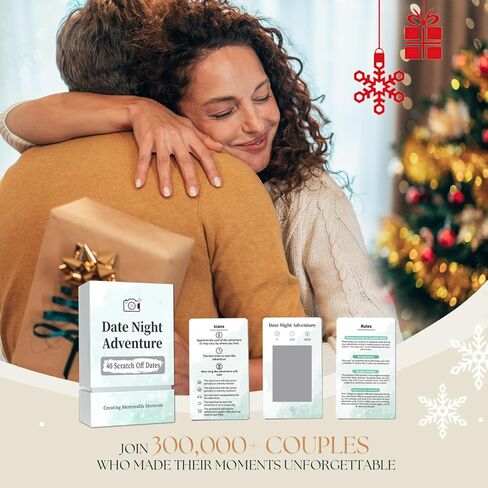 40 Date Ideas for Couples Date Night - Unique Scratch Off Date Night Card Games, Gifts for Boyfriend - Romantic Newlywed and Wedding Anniversary Couples Gifts for Him, Husband or Wife in Kuwait