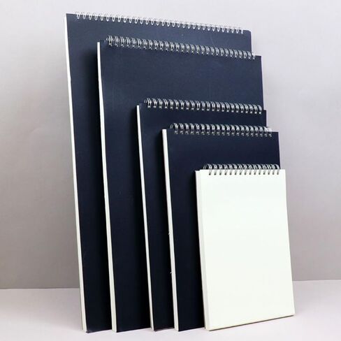 Wirebound Notebooks – Premium Black Sketchbooks (21x14.8x1cm), Ideal for Artistic Creations with 30 Pages, A5 Size in Saudi Arabia