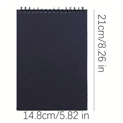Wirebound Notebooks – Premium Black Sketchbooks (21x14.8x1cm), Ideal for Artistic Creations with 30 Pages, A5 Size in Saudi Arabia